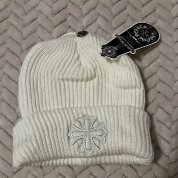 NWT Chrome Hearts WHITE Cross Beanie - Picture 1 of 2